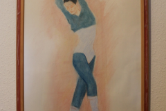 Bailarina, 42x67. Pastel sobre papel,  2007- Dancer, 42x67. Pastels on paper, 2007