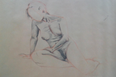 Boceto  y detalles de  cuerpos de mujer. Técnica mixta sobre papel, 2014 - Sketch and details of woman's body. Mixed technique on paper, 2014