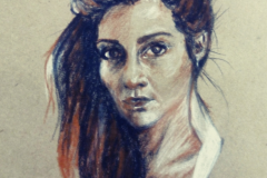 Autorretrato. Lápiz sobre papel. Mayo de 2016- Self-portrait. Pencil on paper. May 2016