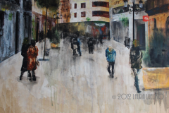 Salamanca,  paisaje urbano 1. Acrílico sobre tabla. 100x 80. Diciembre de 2012 -   Salamanca,  urban landscape 1. Acrylic on wood. 100x 80, December 2012