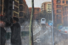 Salamanca,  paisaje urbano 3. Acrílico sobre tabla. 100 x 80. Diciembre de 2012  -Salamanca,  urban landscape 3. Acrylic on wood. 100 x 80, December 2012