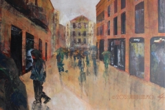 Salamanca,  paisaje urbano 4. Acrílico sobre tabla. 100x 80. Diciembre de 2012 -  Salamanca,  urban landscape 4. Acrylic on wood. 100x 80, December 2012