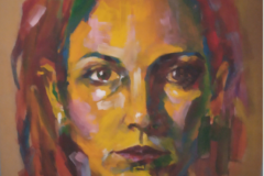 Autorretrato, 50x70. Acrílico  sobre tabla, 2012 - Self-portrait, 50x70. Acrylic on table, 2012