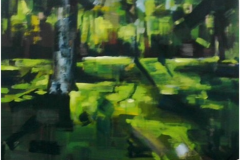 Arboleda verde. 70 x 50.  Óleo sobre tabla. Junio de 2013.  -Green grove. 70 x 50. Oil on board. June 2013