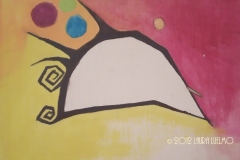 Ojo de fantasía, 40 x 30. Acrílico sobre tabla, 2012 - Eye of fantasy, 40 x 30. Acrylic on panel, 2012