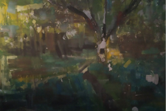 Boceto de árbol grande, 100x80. Acrílico sobre tabla, 2013 - Large tree sketch, 100x80. Acrylic on table, 2013