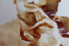 Retrato en sepia. Café sobre papel. Octubre de 2013  -  Portrait in sepia. Coffee on paper, October 2013