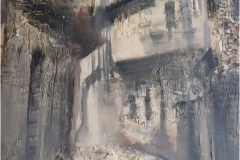 Calle en curva, 50x70. Técnica mixta sobre tabla, 2013 - Street in curve, 50x70. Mix media on table, 2013