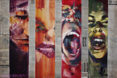 “Consecuencia subjetiva”, 80x60. Técnica mixta sobre lienzo. Febrero de 2014 -  "Subjective consequence", 80x60. Mixed media on canvas. February 2014