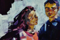 Retrato familiar; Óleo sobre cartón entelado 40x50, 2014 - Family portrait; Oil on cardboard 40x50, 2014