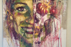 Lo que somos y seremos  (En colección particular) 90x110 Técnica mixta  sobre lienzo abril 2014 - What we are and will be (In private collection),  90x110. Mix media on canvas, April 2014