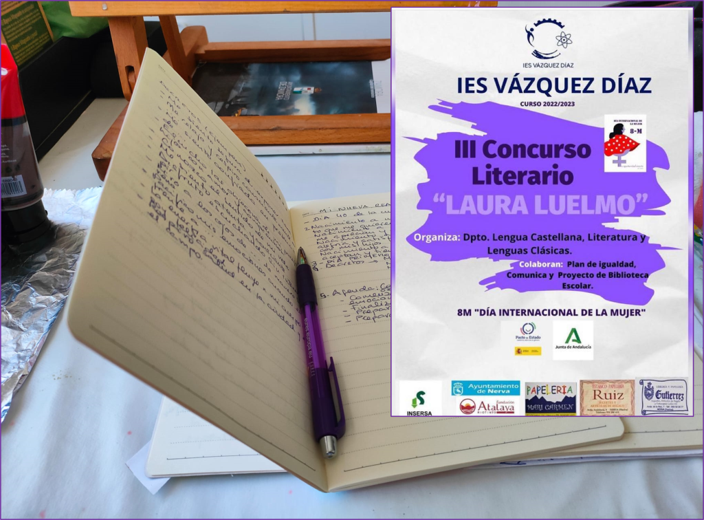III Concurso Literario "Laura Luelmo"- Cartel de la convocatoria - IES Vázquez Díaz