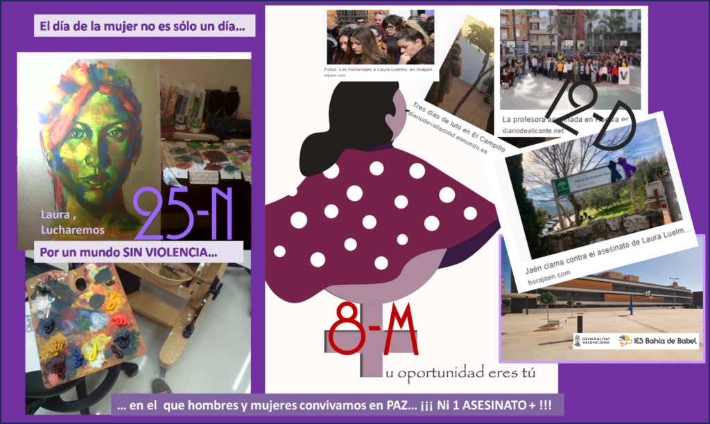 Exposición-homenaje a Laura Luelmo, el día 25-N, en IES Bahía de Babel